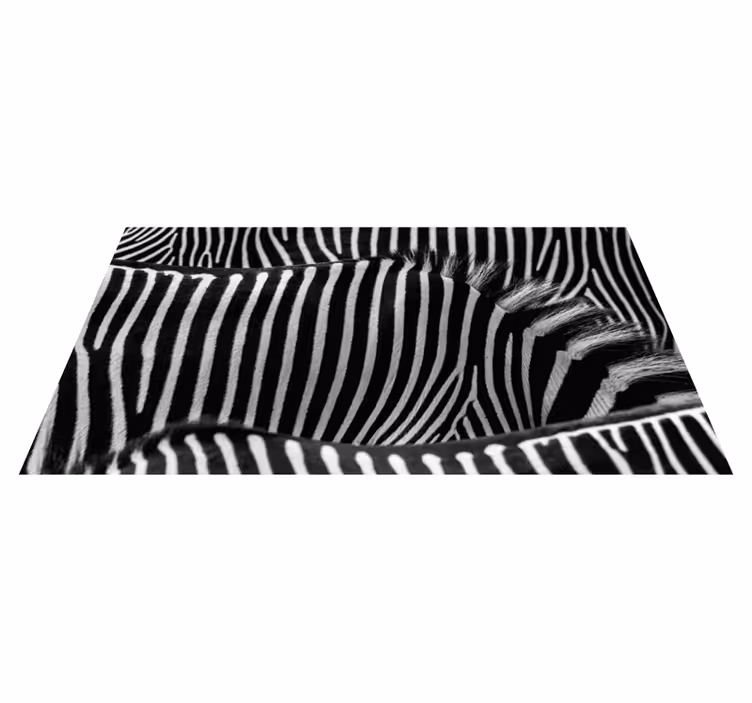 Zebra skin vinyl tapijt met dierenprint - TenStickers
