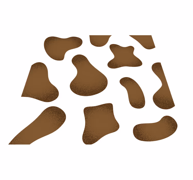 Abstract koeienhuidpatroon vinyl vloerkleed dierenprint - TenStickers