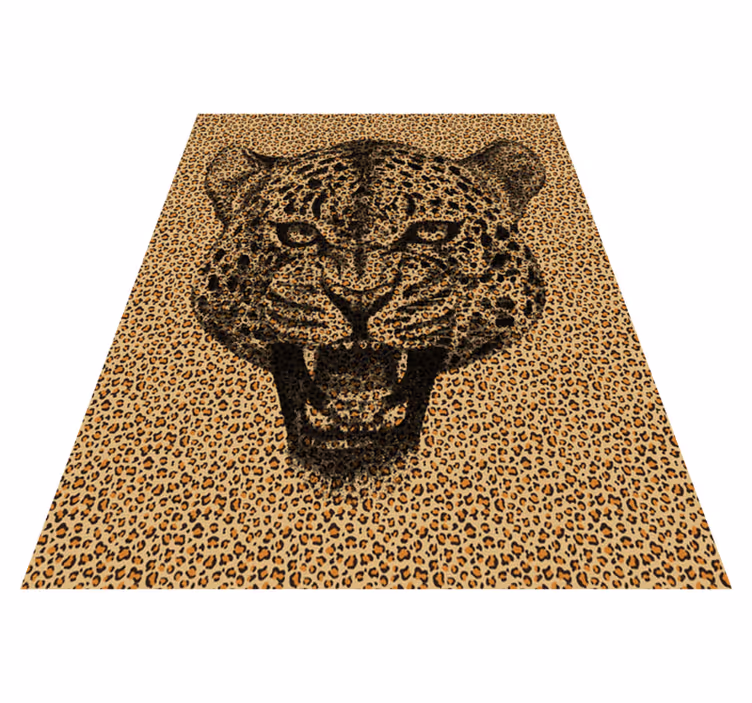 Luipaard patroon vinyl vloerkleed dierenprint - TenStickers