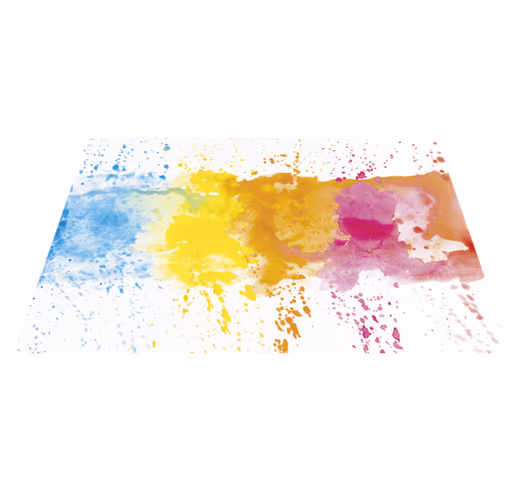 Kleurrijk verfspetters Vinyl tapijt  - TenStickers