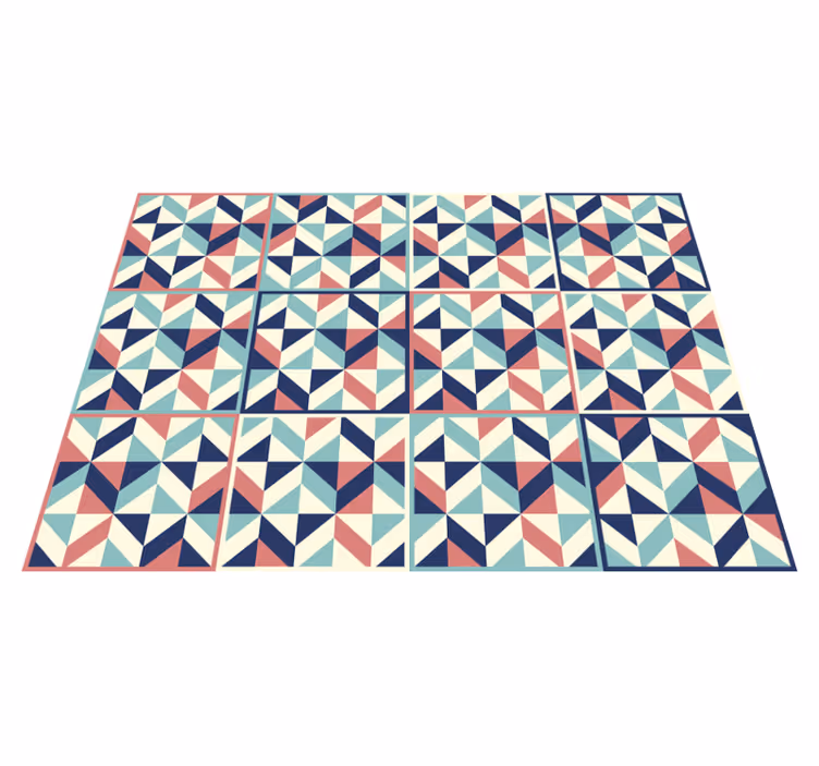 Geometrisch patroonoppervlak vinyl vloerkleed - TenStickers