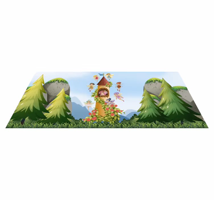 Betoverd bos speeltuin Vinyl tapijt kinderen - TenStickers