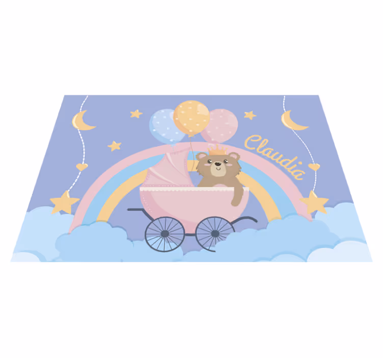 Aanpasbaar Kinderwagen Motief slaapkamer vinyl tapijt - TenStickers