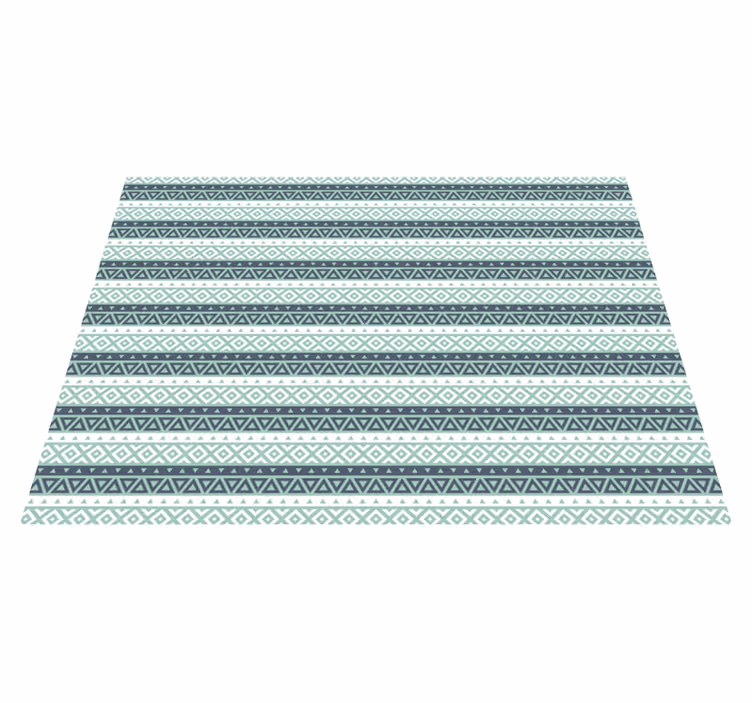 Geometrisch Patroon strepen vinyl tapijt woonkamer - TenStickers