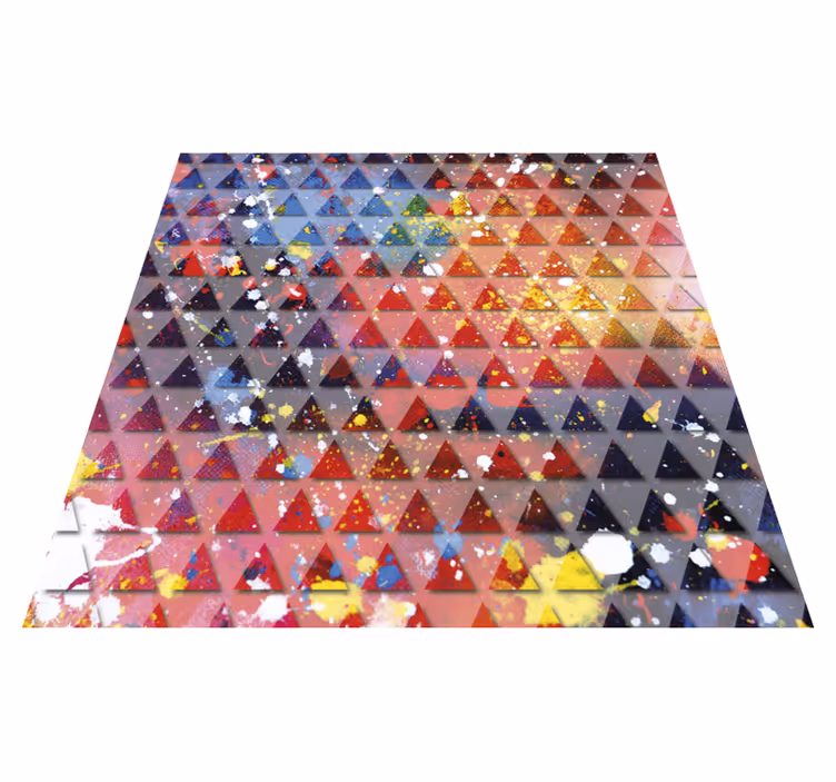 Abstract Triangular Mosaic fotobehang geometrisch - TenStickers