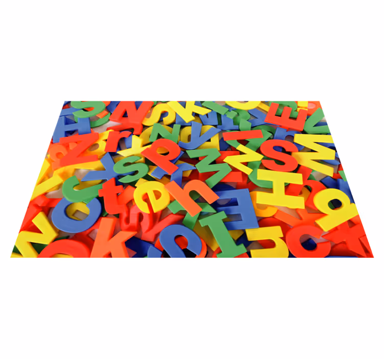 Alfabet puzzelspel vinyl tapijt alfabet - TenStickers