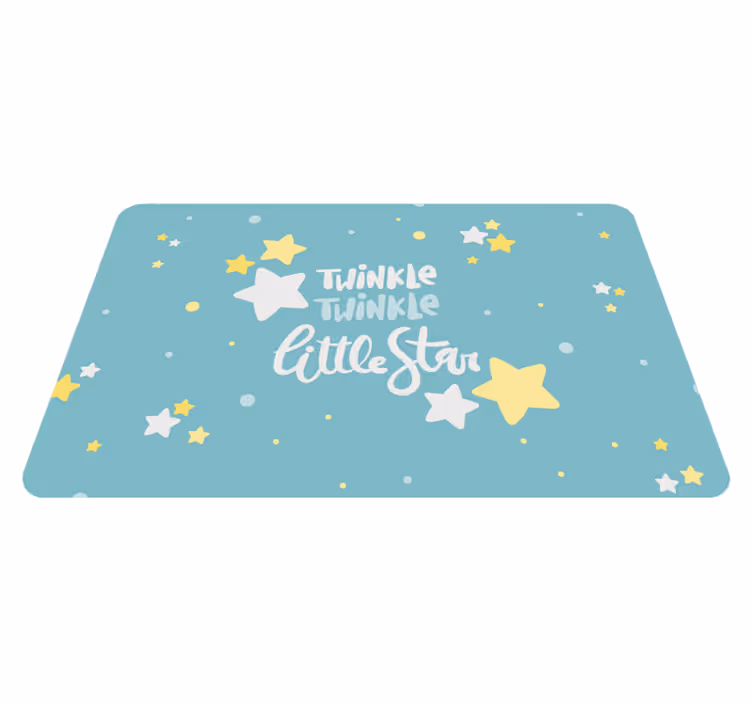 Kinderkamer met sterrenthema vinyl tapijt kind - TenStickers