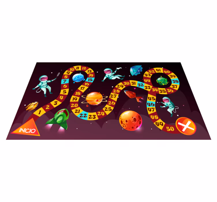 Ruimte-avonturenspel vinyl tapijt spel - TenStickers