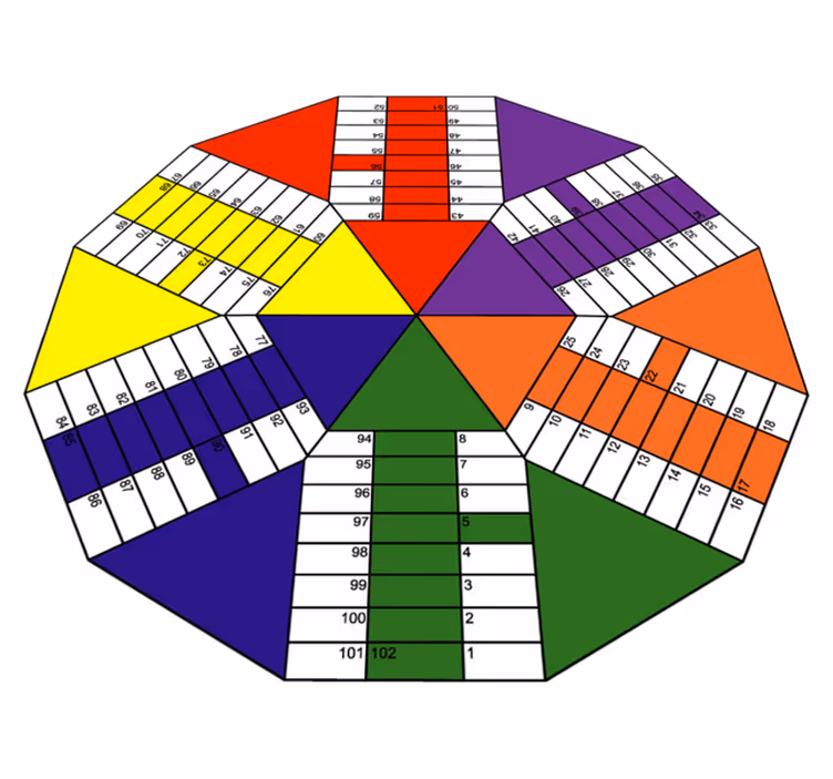 Educatieve cirkeldiagram vinyl tapijt spel - TenStickers