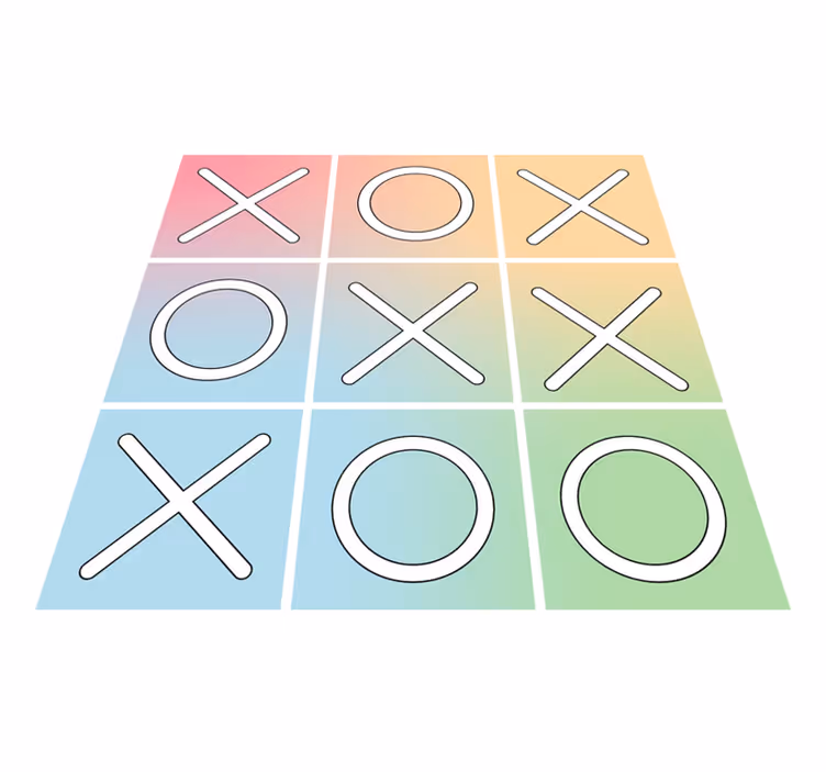 Boter-kaas-en-eieren spelen vinyl tapijt spel - TenStickers