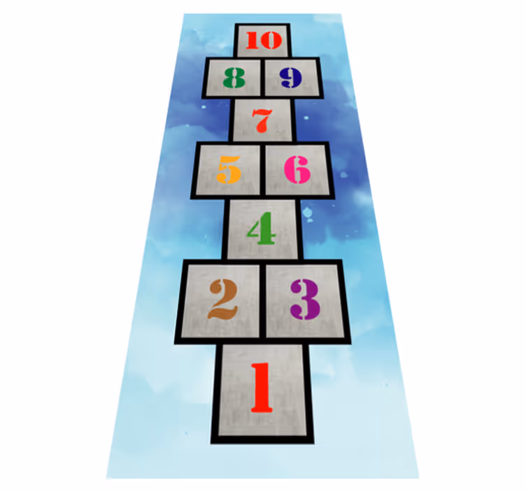 Hinkelen leuk vinyl tapijt spel - TenStickers