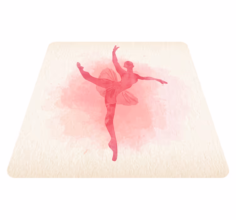 Balletdanser silhouet vinyl tapijt kind - TenStickers