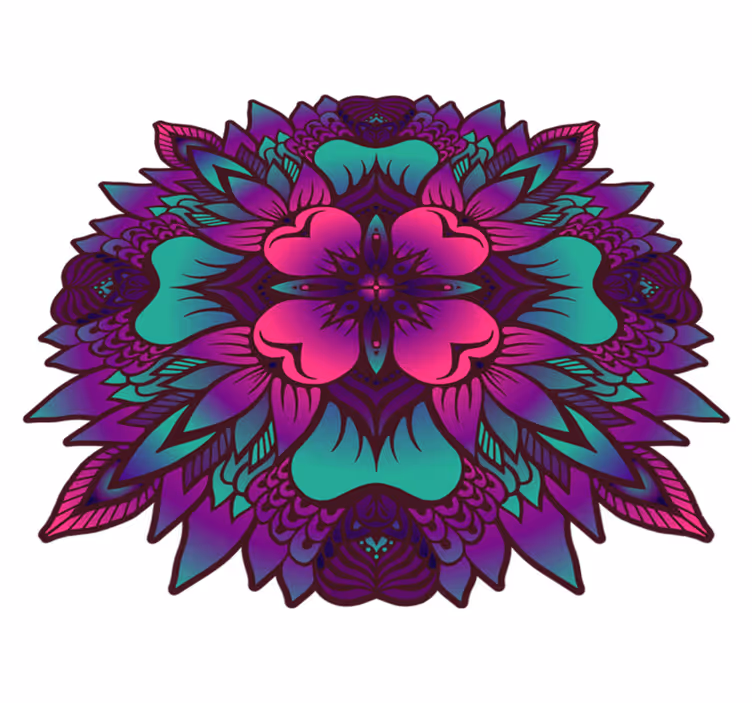 Vinyl tapijt mandala mandala ontwerp - TenStickers