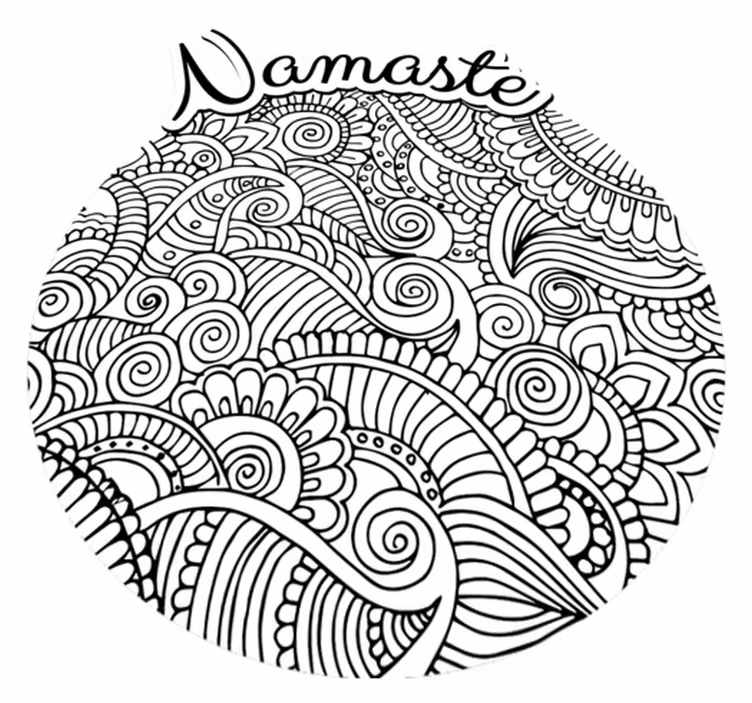 Namaste-mandala vinyl tapijt mandala - TenStickers