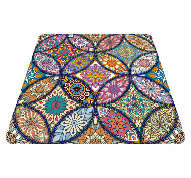 Vinyl tapijt mandala met mandala motief - TenStickers