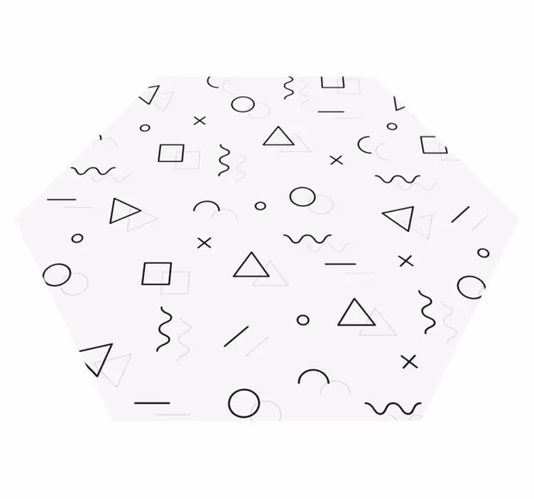 Abstracte geometrie vinyl tapijt geometrisch - TenStickers