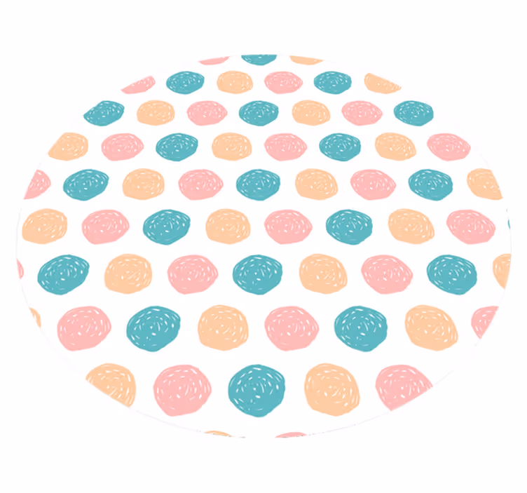 Cirkelvormig patroon vinyl tapijt geometrisch - TenStickers