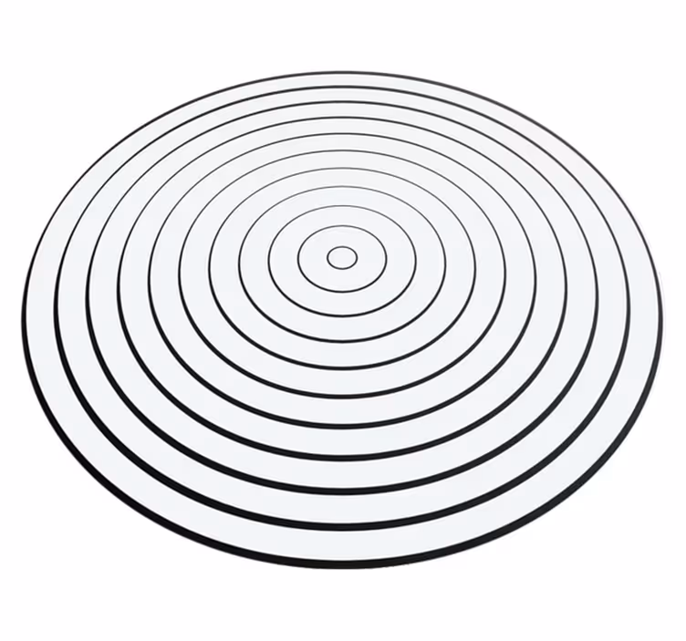 Simplistisch circulair ontwerp vinyl tapijt geometrisch - TenStickers