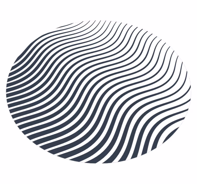 Optische golven vinyl tapijt strepen - TenStickers