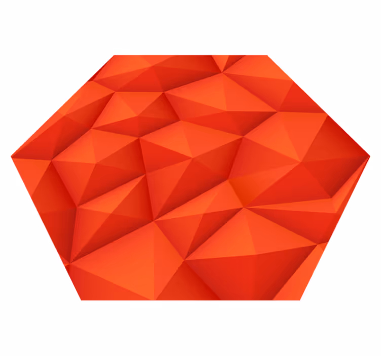 Geometrische rode veelhoeken vinyl tapijt geometrisch - TenStickers