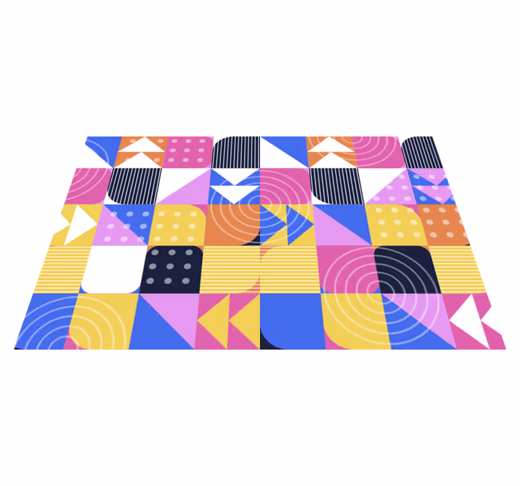 Vinyl tapijt geometrisch patroon spel - TenStickers