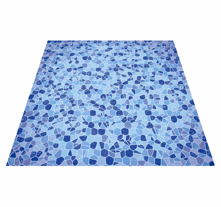 Mozaïekblauw ensemble vinyl tapijt mozaïek - TenStickers