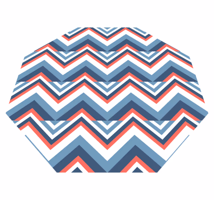 Chevron kleurblok vinyl tapijt geometrisch - TenStickers