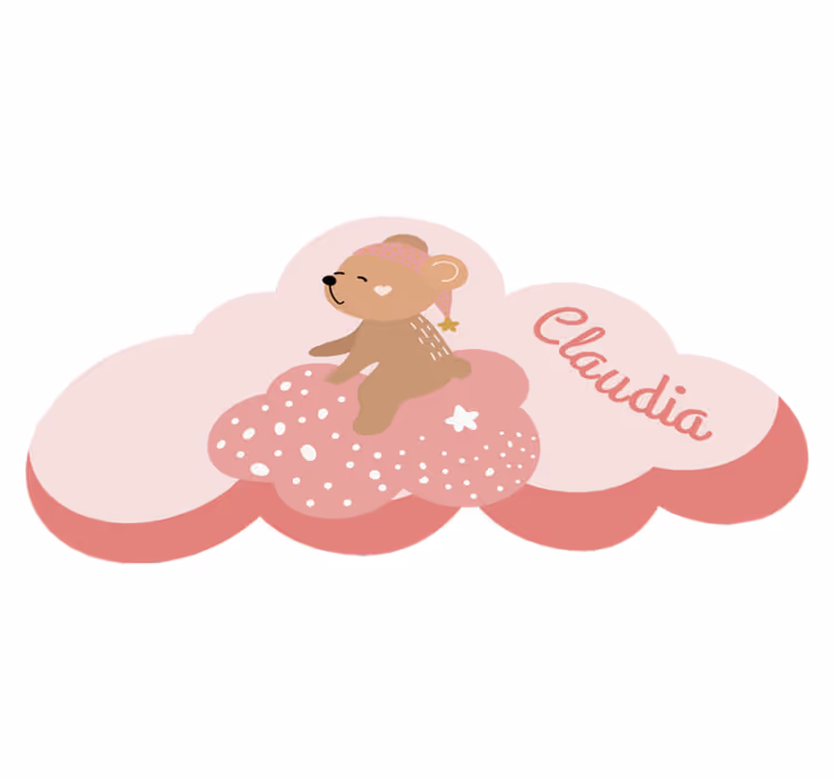 Gepersonaliseerd roze vinyl kleed voor kinderen - TenStickers