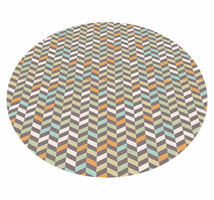 Chevron spectrum cirkel vinyl tapijt geometrisch - TenStickers