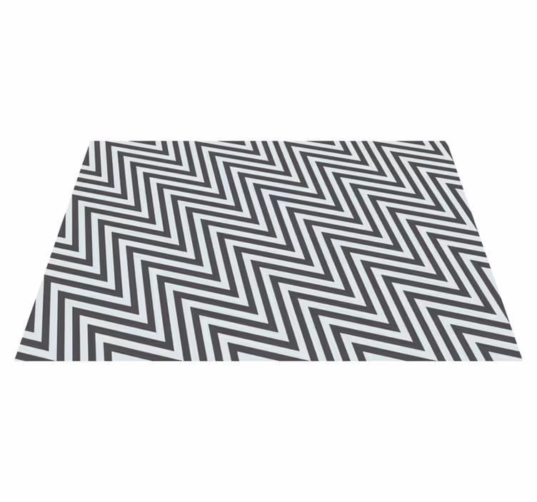 Geometrische zigzag vinyl tapijt strepen - TenStickers