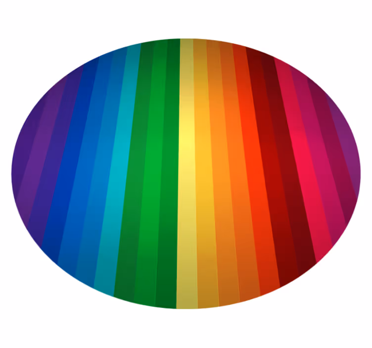 Vinyl regenboog tapijt ronde strepen - TenStickers