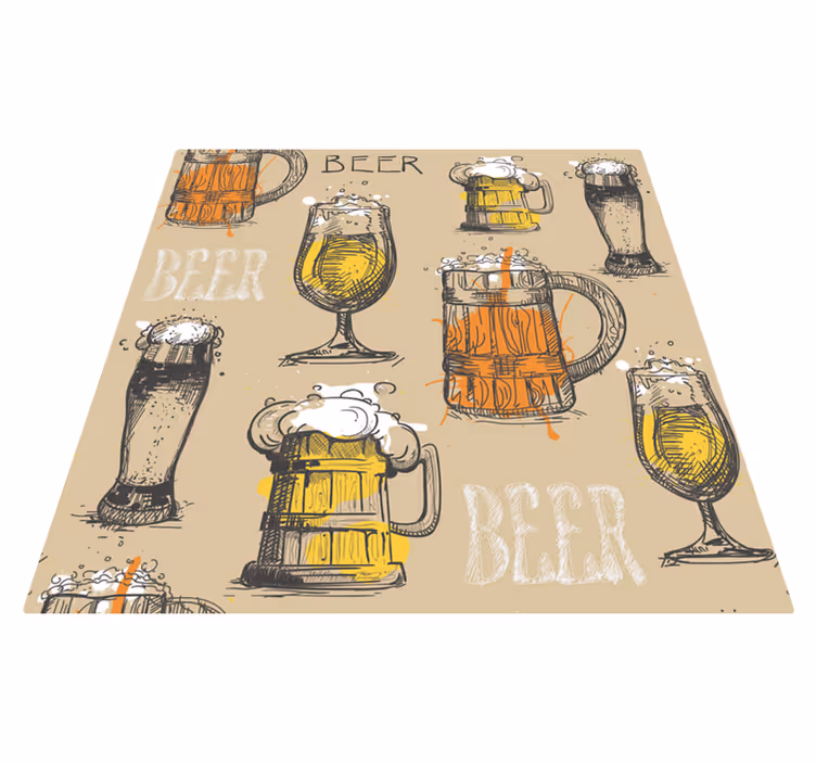 Drank illustraties vinyl tapijt zinnen en teksten - TenStickers