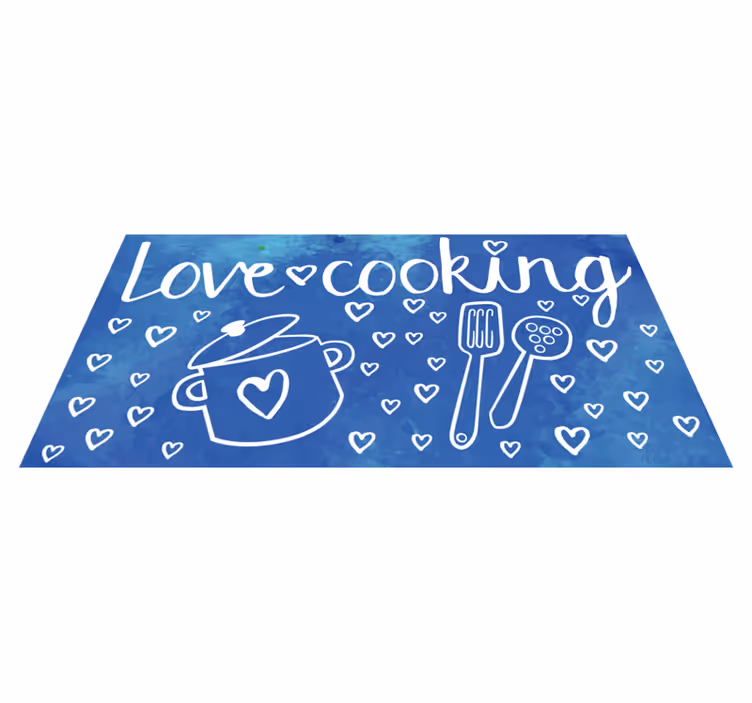 Hou van koken thema vinyl tapijt zinnen en teksten - TenStickers