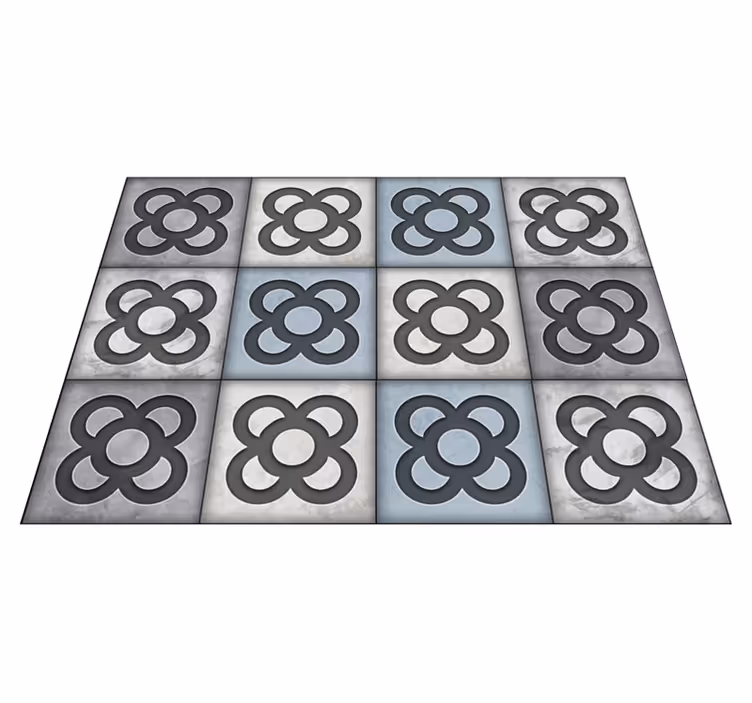 Decoratief tegelpatroon vinyl tapijt tegels - TenStickers