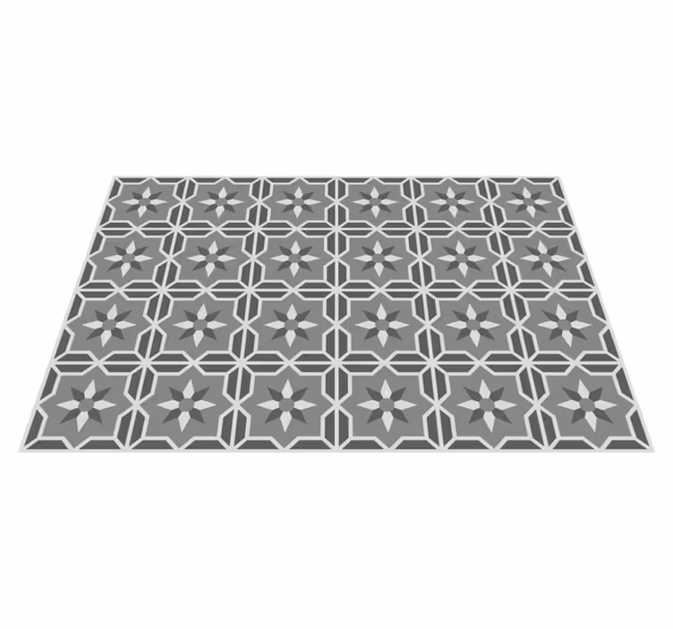 Geometrische patroonsymmetrie vinyl tapijt tegels - TenStickers
