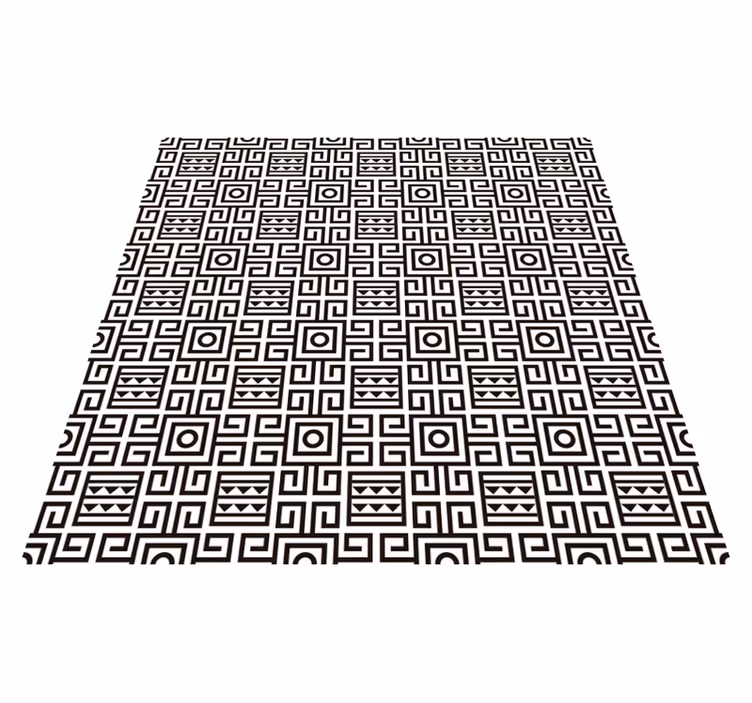 Geometrisch contrast van vormen vinyl tapijt geometrisch - TenStickers