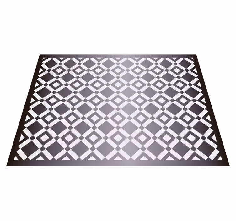 Geometrische diamanten vinyl tapijt woonkamer - TenStickers