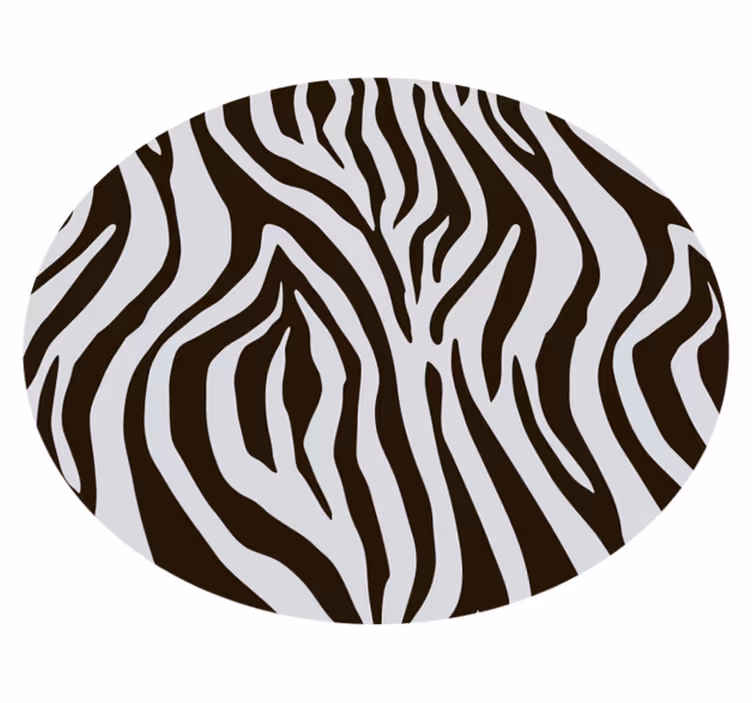 Zebra wervelpatroon vinyl vloerkleed dierenprint - TenStickers