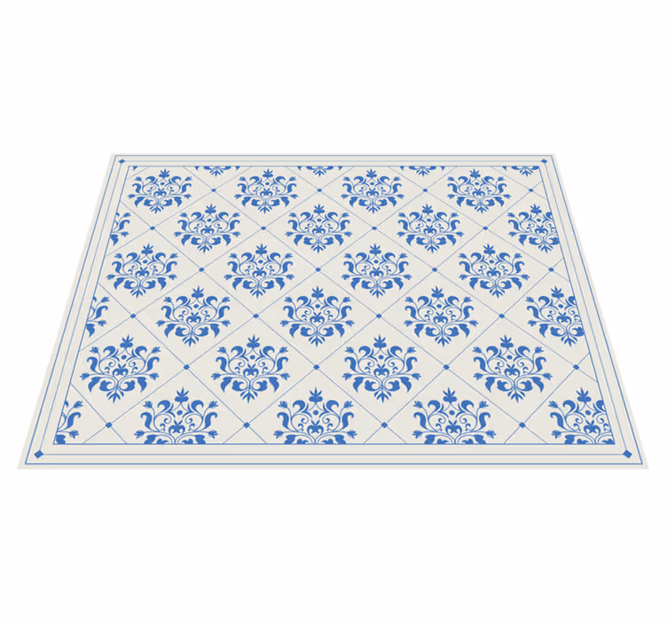 Sier blauw vinyl tapijt tegels - TenStickers