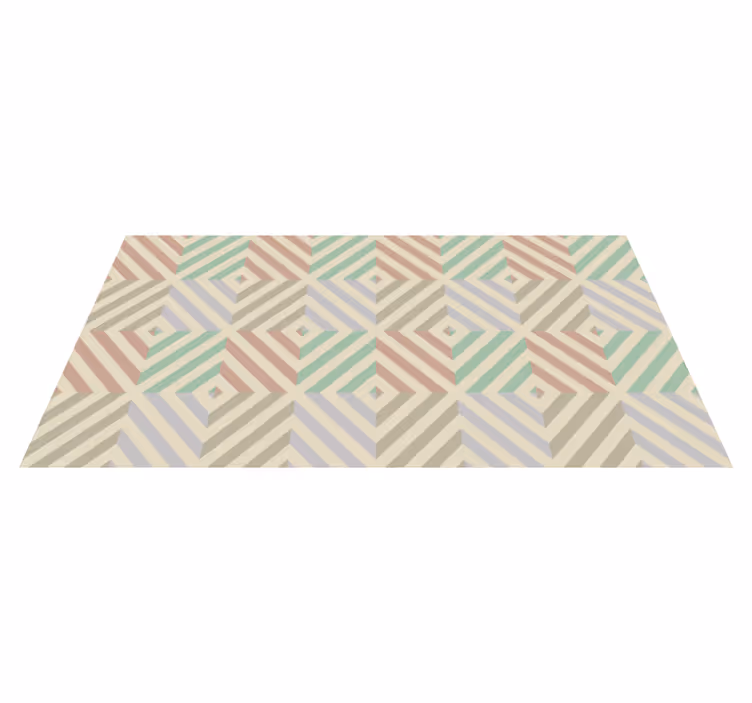 Abstract vormen geometrisch vinyl tapijt - TenStickers