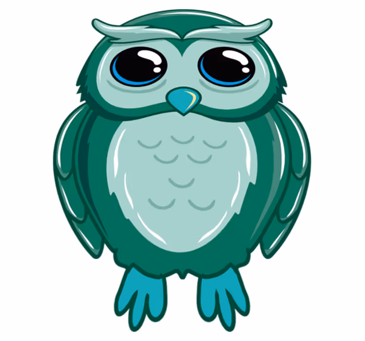 Cartoon uil illustratie vinyl tapijt kind - TenStickers