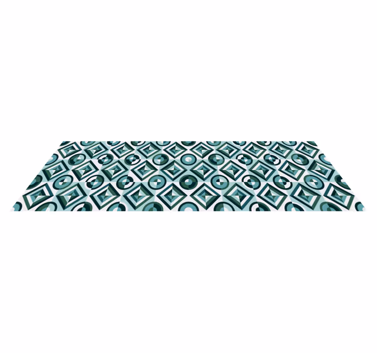 Geometrische keukenloper vinyl tapijt tegels - TenStickers