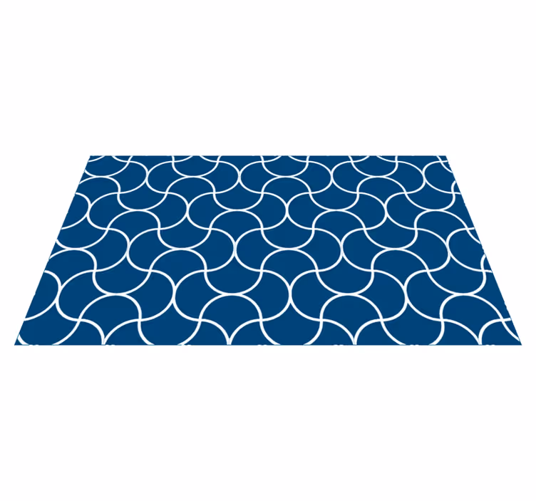 Geometrisch golfpatroon vinyl tapijt badkamer - TenStickers