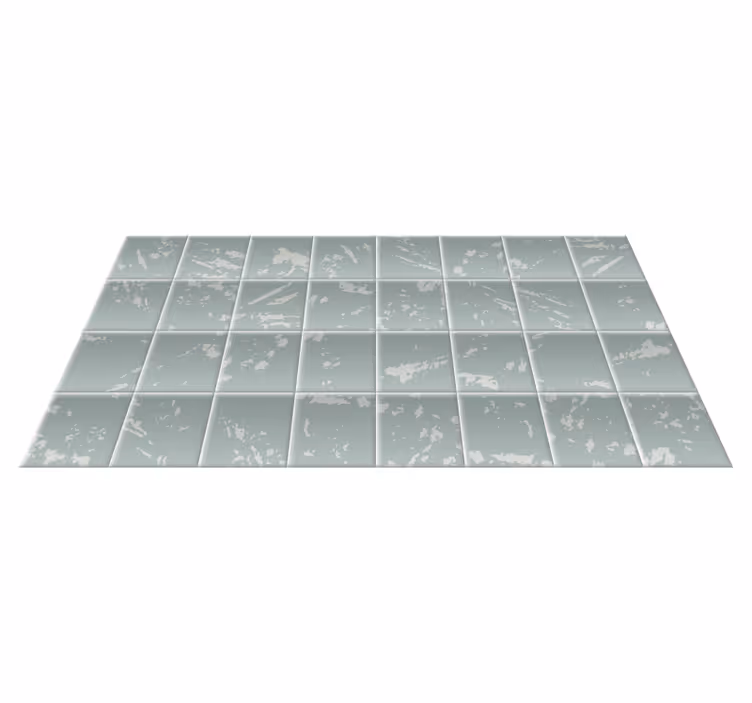 Gemarmerd tegeleffect vinyl tapijt badkamer - TenStickers