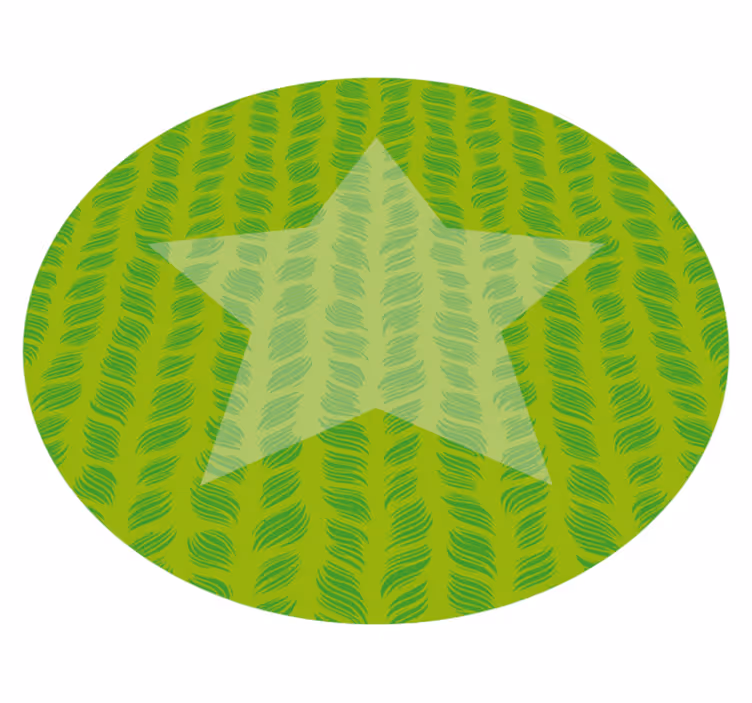 Cirkelvormig sterpatroon vinyl tapijt kind - TenStickers