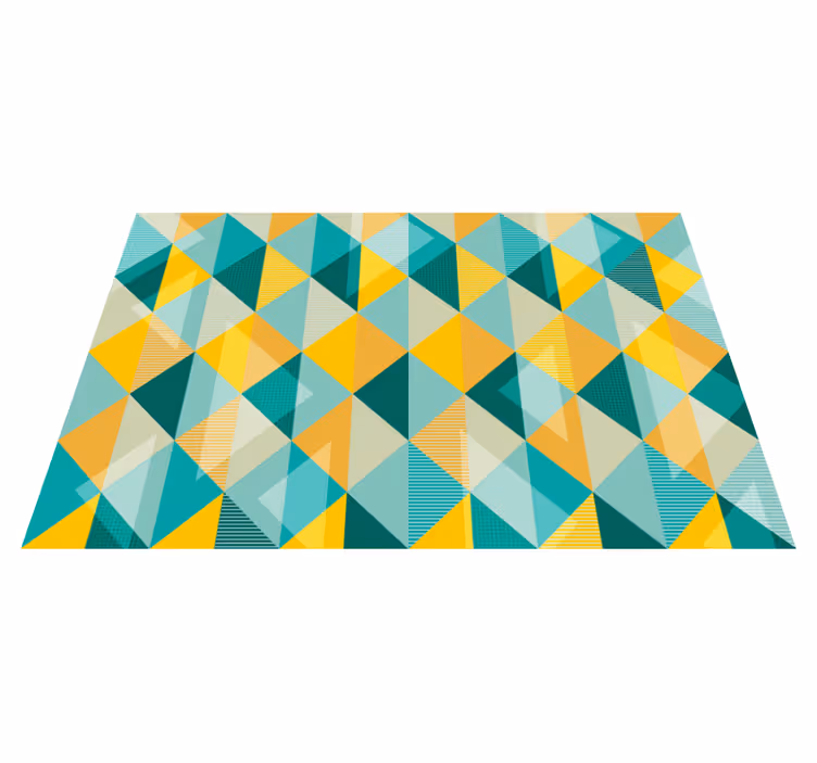 Geometrische driehoeksarray vinyl tapijt geometrisch - TenStickers