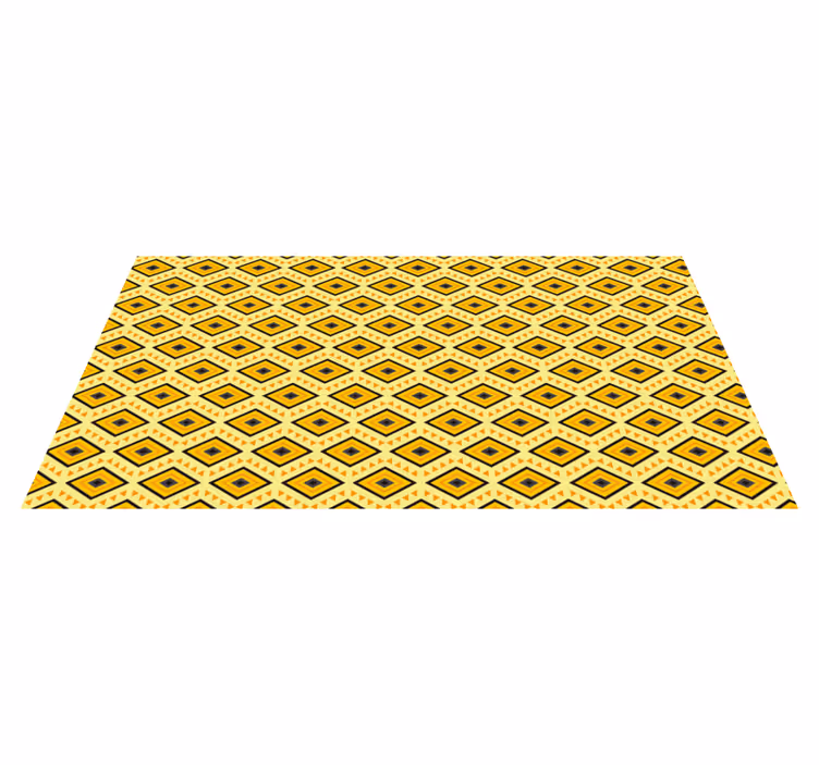 Geometrische patroonvierkanten vinyl tapijt geometrisch - TenStickers