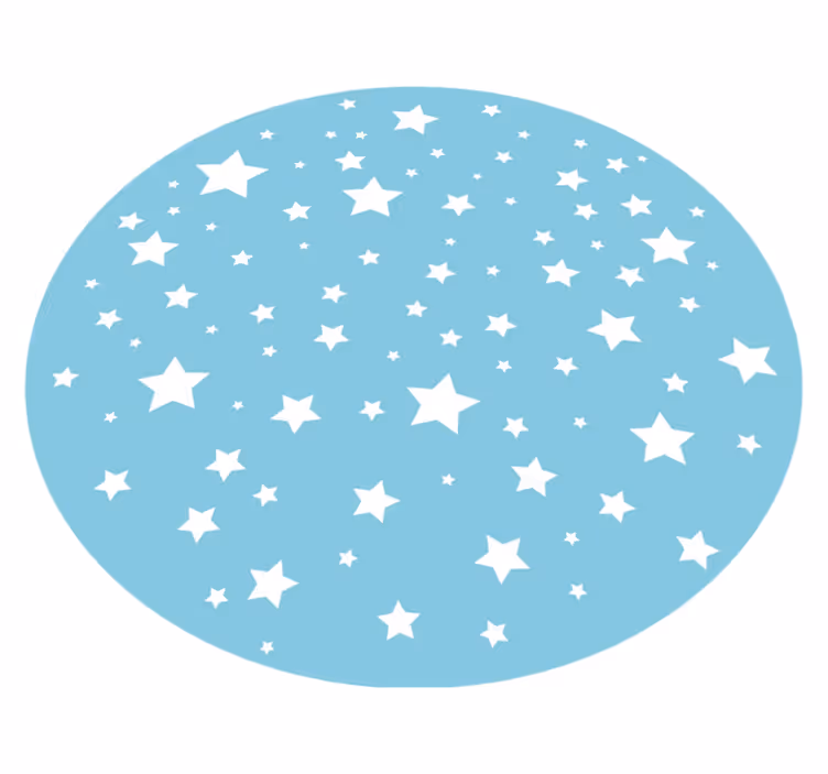 Hemels sterrenlandschap vinyl tapijt sterren - TenStickers