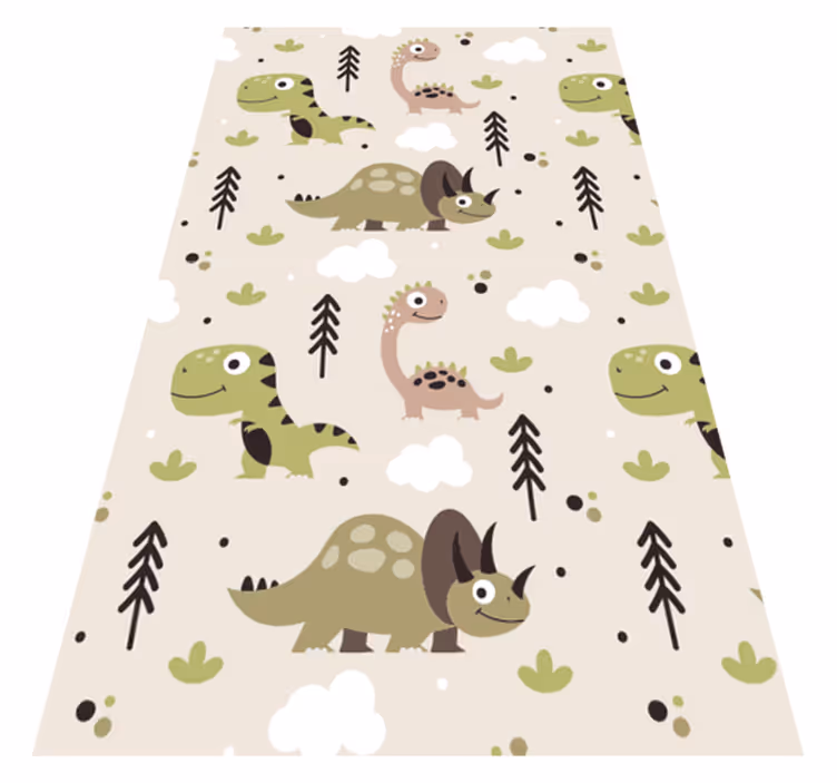 Speels dinosauruspatroon vinyl tapijt kind - TenStickers