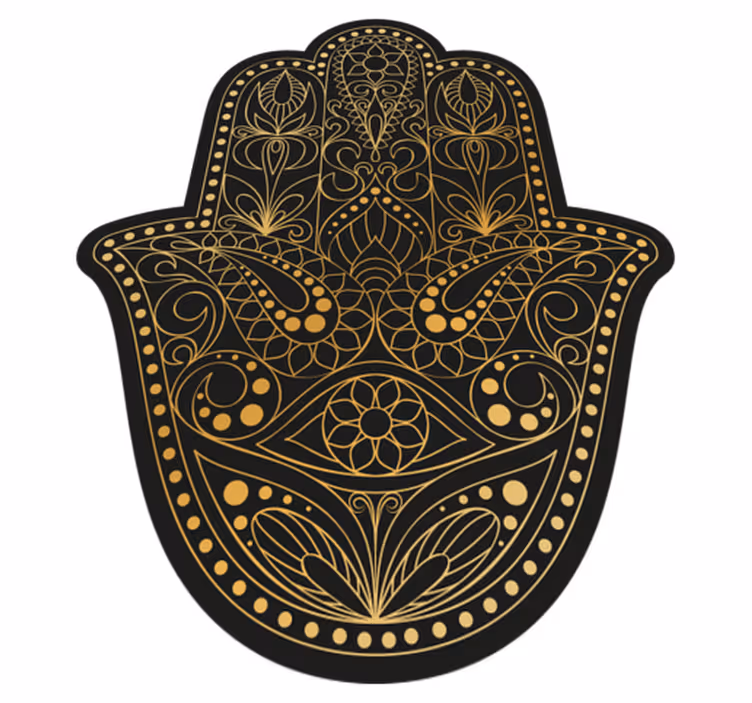 Decoratieve hamsa vinyl tapijt mandala - TenStickers